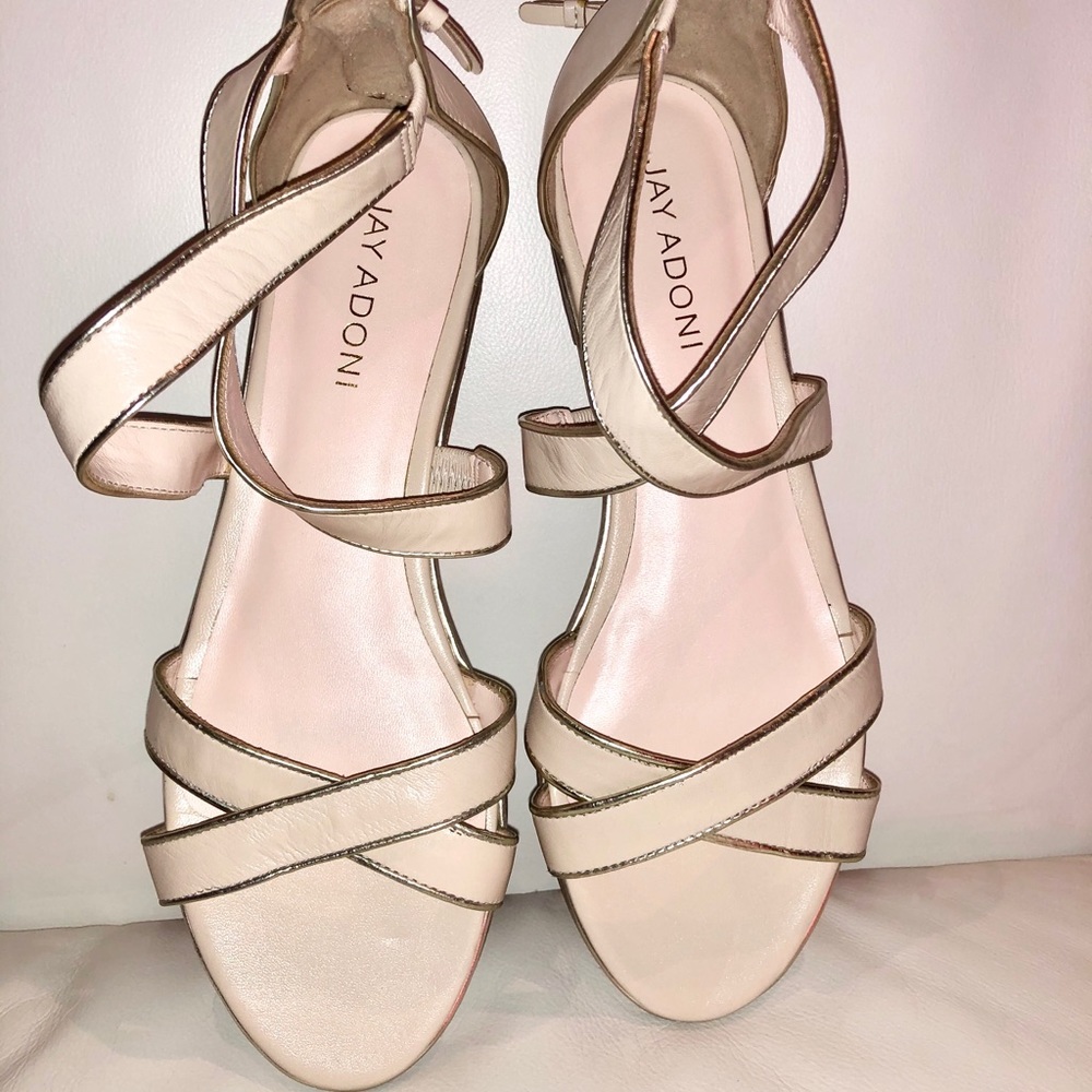 NEW Jay Adoni Leather Sandals w/ Silver trim SZ9.5
